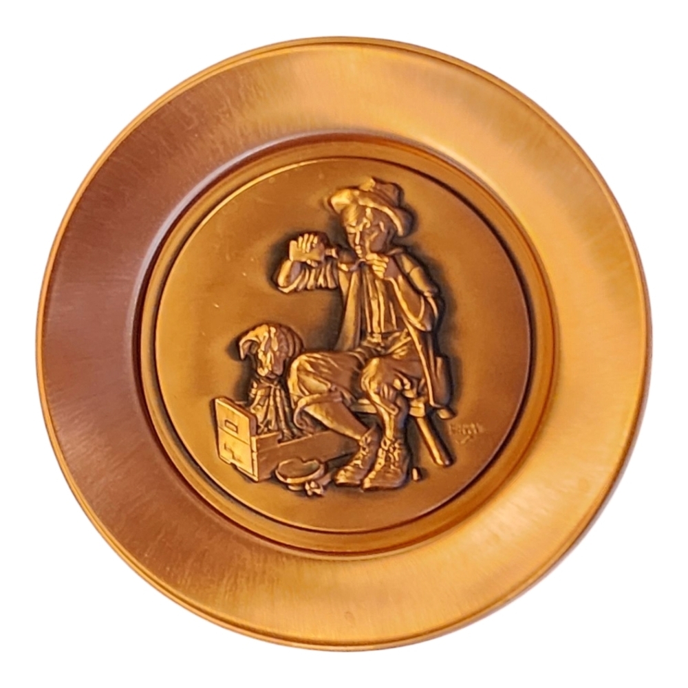 Norman Rockwell The Doctor Copper Plate 1978 Hamilton Vintage Americana Decor